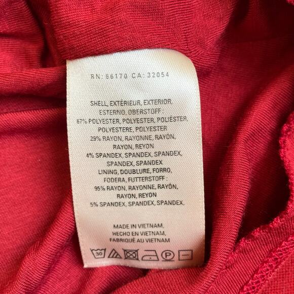 Anthropologie Maeve Sz M Lincoln Center Dark Red Fit & Flare Dress Knee Length - Picture 12 of 16